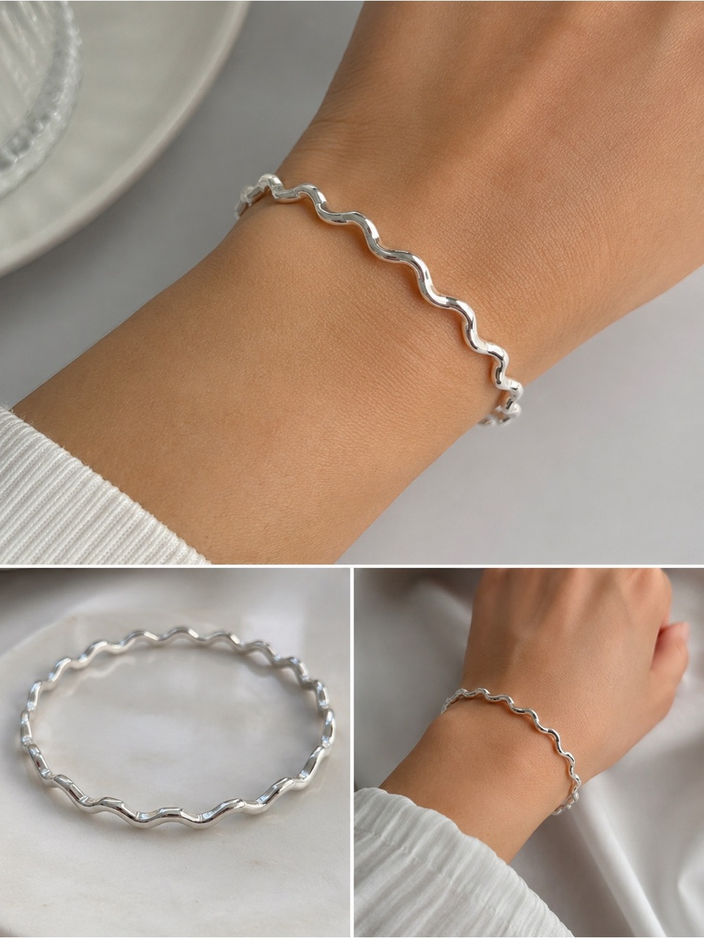 Tiffany & Co Sterling Silver Paloma Picasso Zig Zag Bracelet Bangle